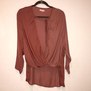 Long sleeve front tie shirt